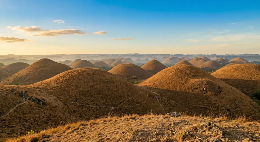 Chocolate Hills, Bohol, dry season, brown color, Carmen, Philippines