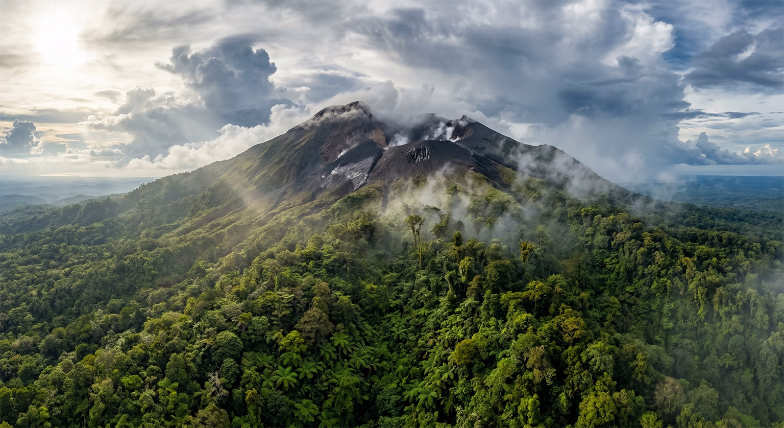 Mt. Kanlaon volcanic peak cloud forest Negros Island Central Philippines active volcano