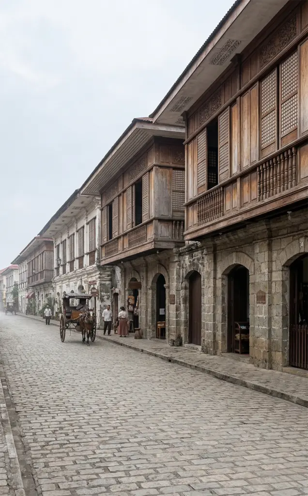 Vigan City ancestral houses Calle Crisologo heritage architecture Philippines